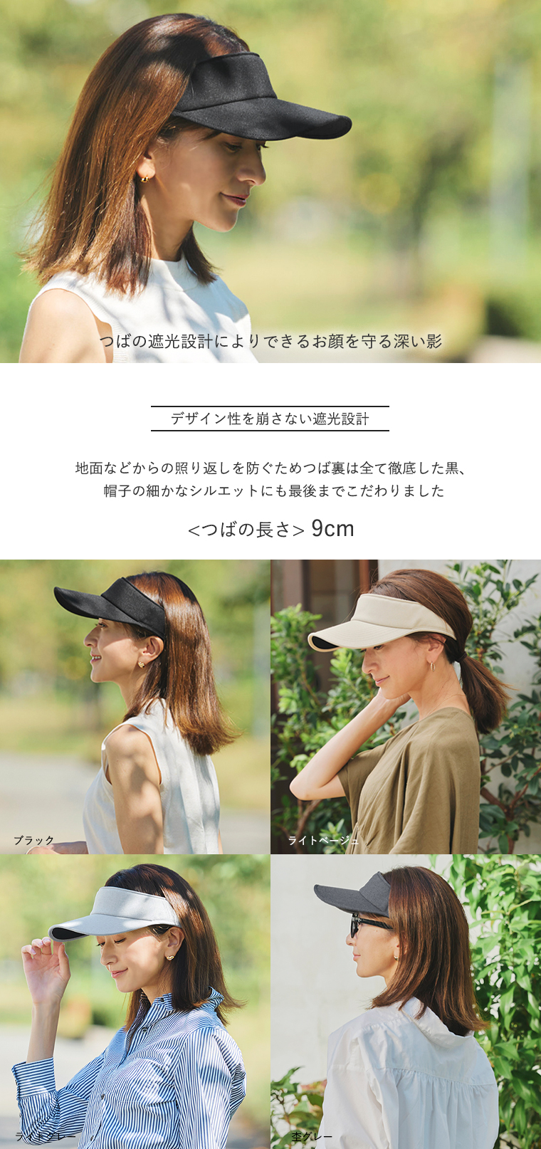 BICHERIEの遮光帽子について