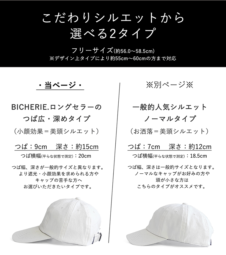 BICHERIEの遮光帽子について