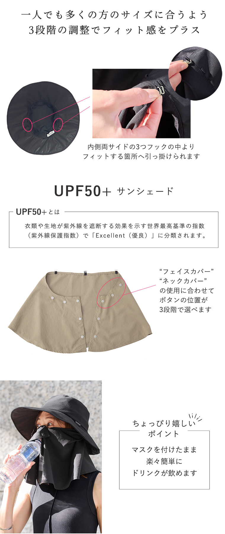 BICHERIEの遮光帽子について