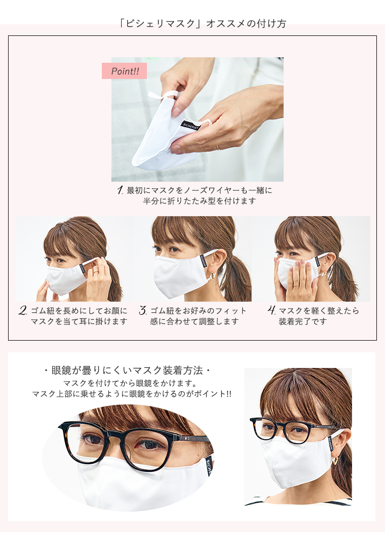 マスクの付け方