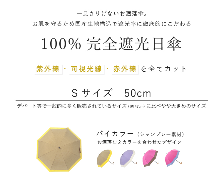 完全遮光日傘 Sサイズ