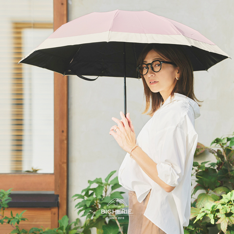 BICHERIE 完全遮光日傘 3段折りたたみ