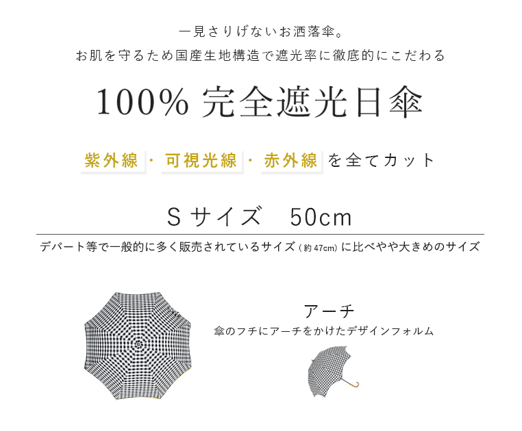 完全遮光日傘 Sサイズ