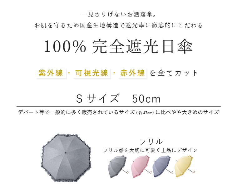 完全遮光日傘 Sサイズ