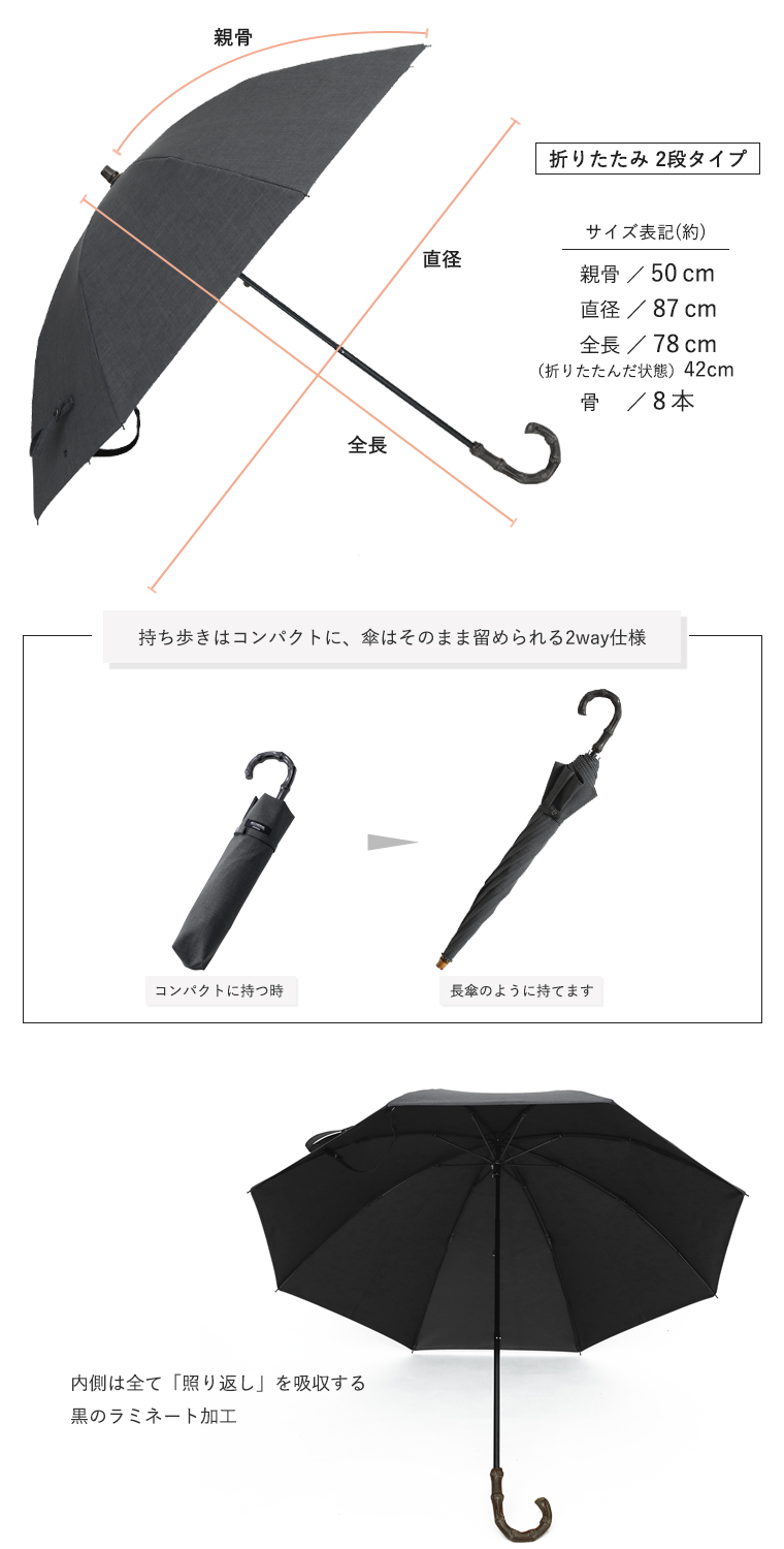 折りたたみ傘 2段タイプ