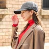 100%完全遮光 日本製 美シェリ 8パネル キャップ 帽子 ウール混