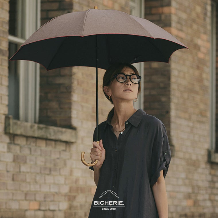 100%完全遮光 晴雨兼用 折りたたみ日傘 2段タイプ 50cm アーチ シャンブレー