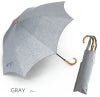 100%完全遮光 晴雨兼用 折りたたみ日傘 2段タイプ 50cm アーチ ネップシャンブレー グレー