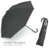 100%完全遮光 晴雨兼用 ユニセックス 折りたたみ日傘 2段タイプ 50cm フラット シャンブレー チャコールグレー