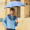 100%完全遮光 晴雨兼用 折りたたみ日傘 2段タイプ 50cm アーチ シャンブレーデニム