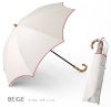 100%完全遮光 晴雨兼用 折りたたみ日傘 2段タイプ 50cm アーチ カラーネップ　ベージュ